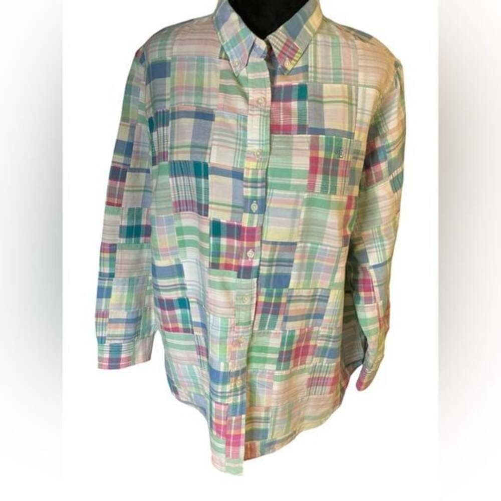 Lauren Ralph Lauren (Preowned) 🔥Patchwork🔥 Button-Down Shirt - SZ 2X